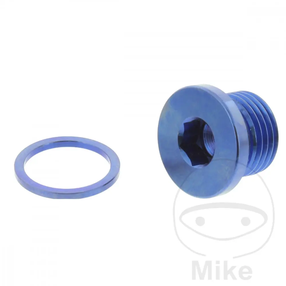 Bouchon de Vidange d'huile Magnétique JM M16X1.50 mm 10 mm Titan Bleu