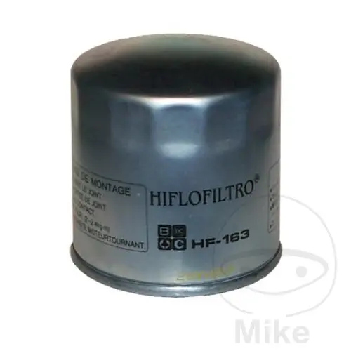 Filtre à huile Hiflofiltro HF163 adaptable BMW 75 k, 100 k LT, k 1200 GT, 1100 r s, 1150 r GS, 850 r RT (76x79mm)