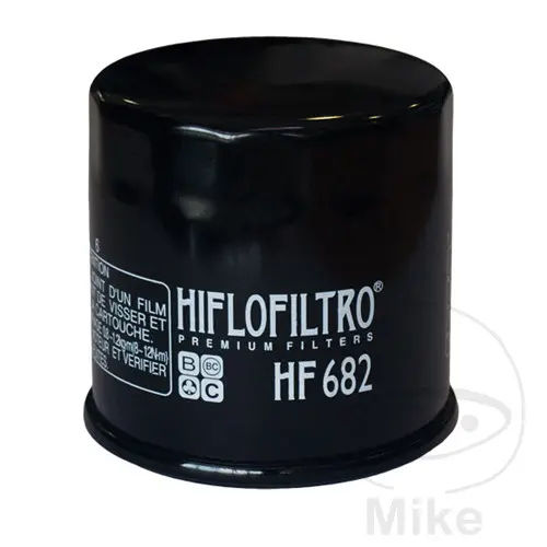 Filtre à huile Hiflofiltro HF682 adaptable Hyosung 450 TE / Benelli 702 TRK / CF Moto 450 MT 650 MT (68x69 mm)