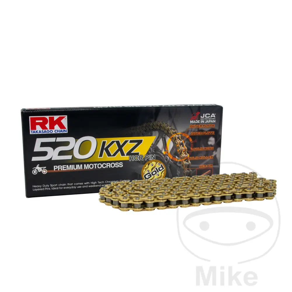 سلسلة آر كي STD ذهبية/سوداء KXZ/120 مفتوحة مع حلقة مشبك