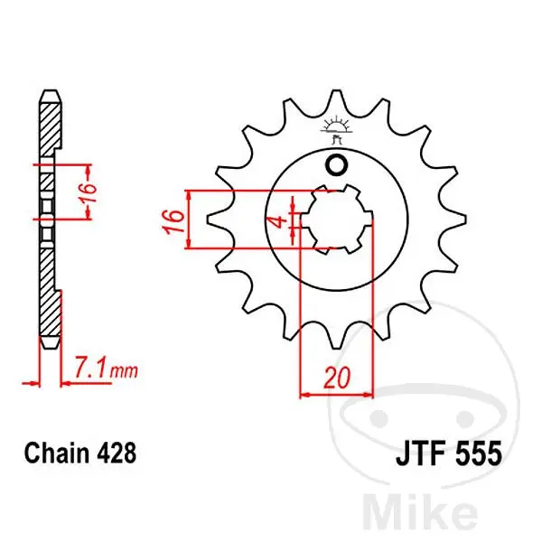Зъбно колело на веригата JT SPROCKETS