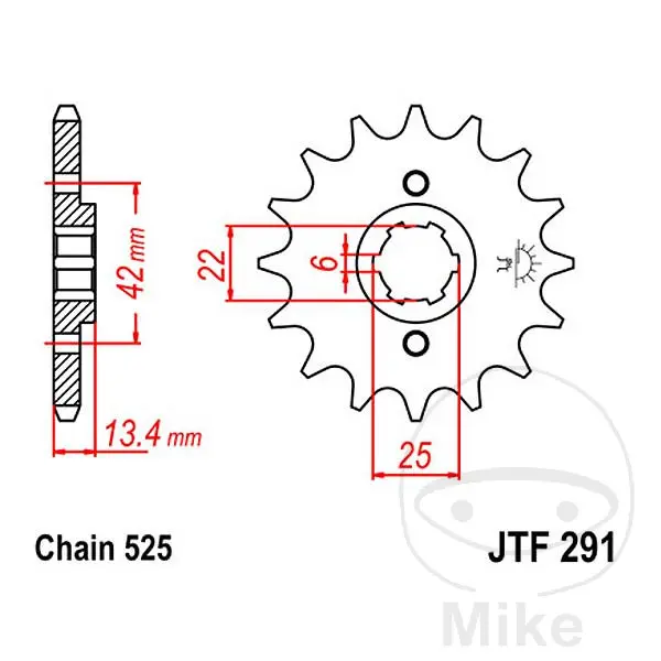 JT Sprockets スプロケット 17Z ピッチ525 大歯 ボア22