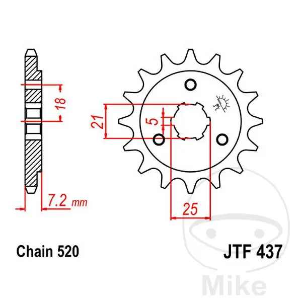 JT Sprockets framdrivhjul