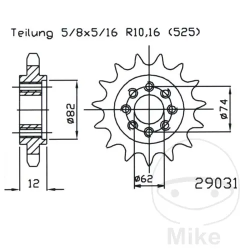 Esjot 22Z sprocket 525 pitch