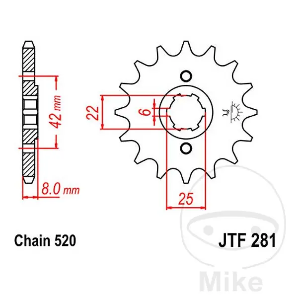 ترس أمامي JT Sprockets
