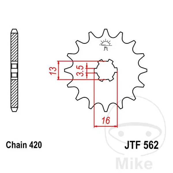 JT 스프로켓 10Z PAS 420 대형 이빨 3.5 내경 스프로킷
