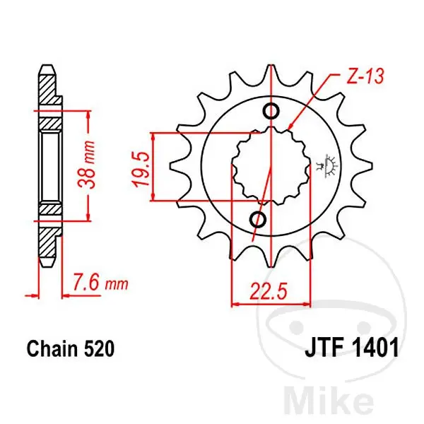 전면 스프로킷 JT Sprockets