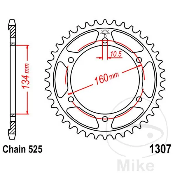 Couronne arrière acier JT SPROCKETS