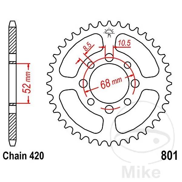 Kugghjul JT Sprockets 36Z STEG 420 Inre Diameter 052