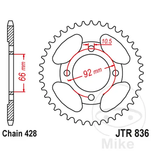 스프로킷 JT Sprockets 39Z 피치 428 내경 066