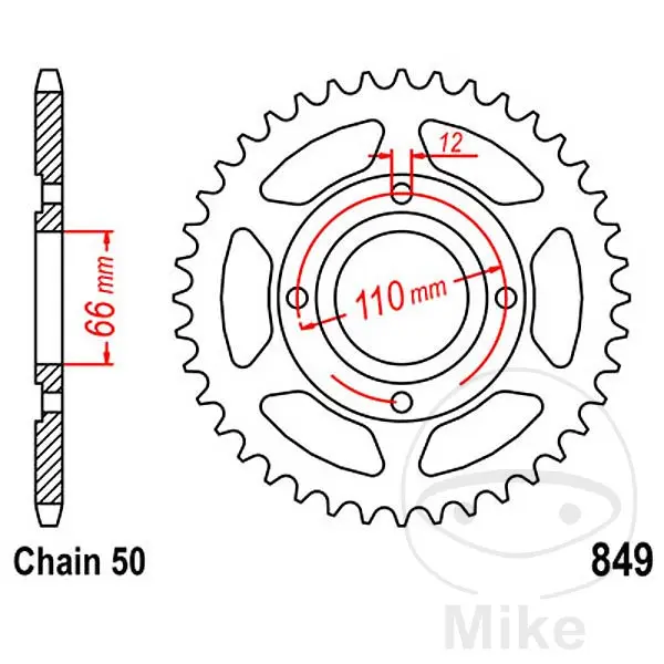JT Sprockets 38Z 피치 530 내경 066 스프로킷