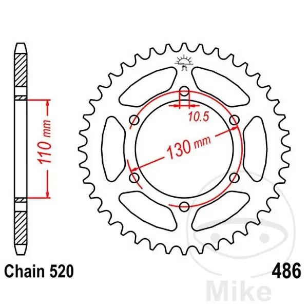 ترس خلفي قابل للتعديل لـ كاواساكي 500 نينجا، Z500، إليميناتور - JT Sprockets