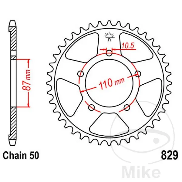 Couronne arrière acier JT SPROCKETS