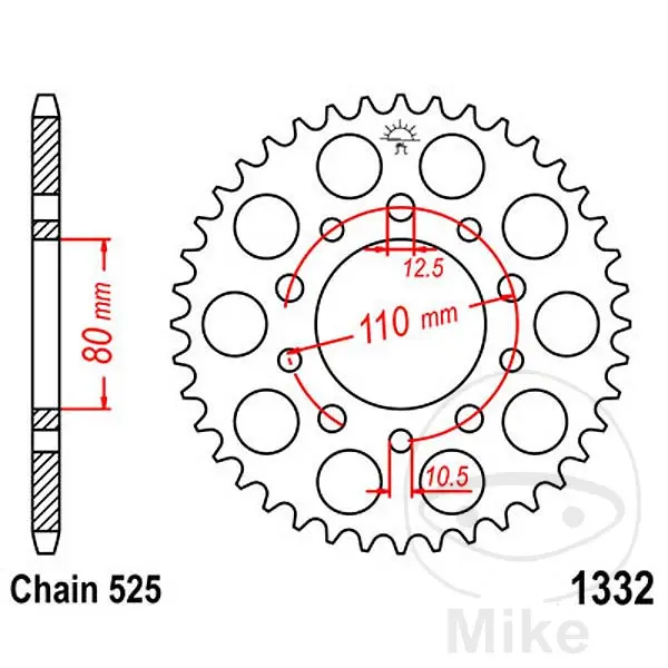 JT SPROCKETS Çelik Arka Dişli