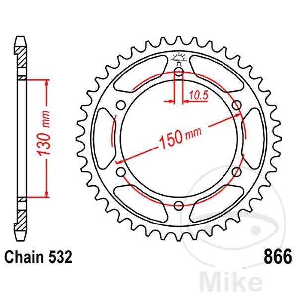 스프로켓 JT Sprockets 38Z 피치 532 내경 130