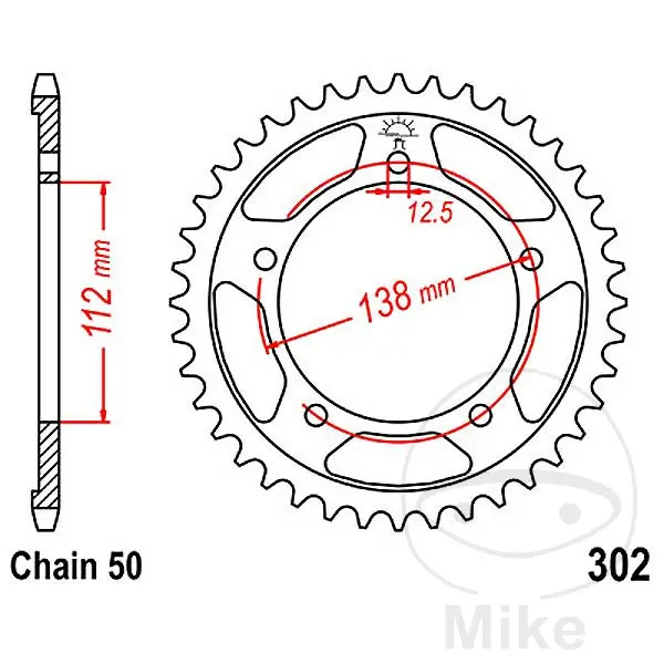 ترس JT Sprockets 41 سن PAS 530 قطر داخلي 112