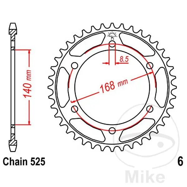 Couronne arrière acier JT Sprockets