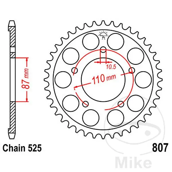 ترس توجيه JT Sprockets 48Z درجة 525 قطر داخلي 087