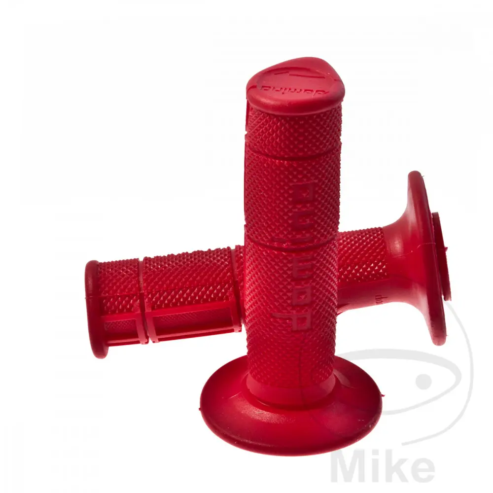 Revêtement de poignée Domino moto off-road 1150 rouge closed end 120 mm (paire)
