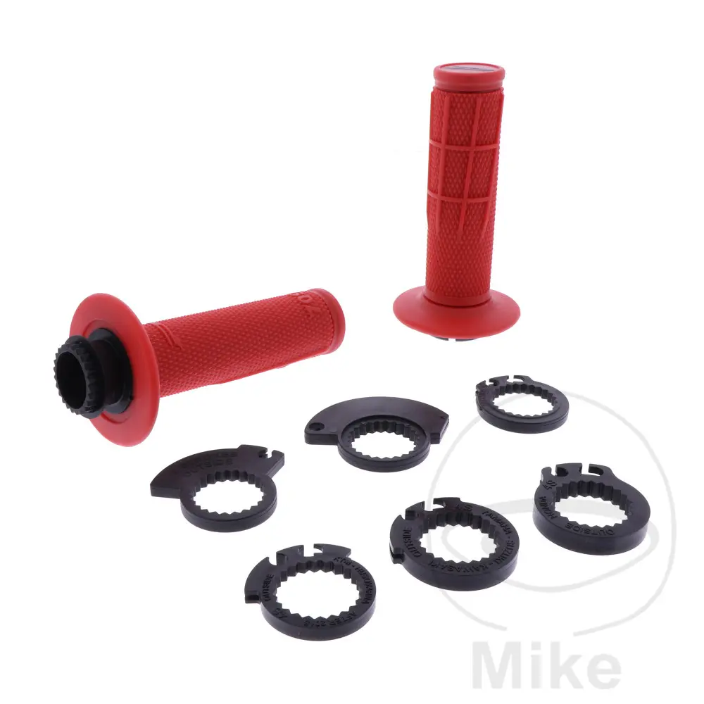Poignées PROGRIP 709 Lock on + 7 cames rouge 22/25