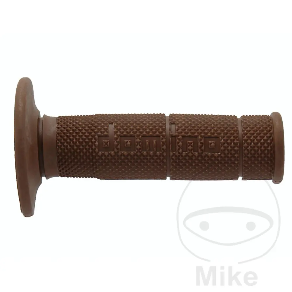 Revêtement de poignée Domino moto off-road 1150 marron fermé 120 mm (paire)