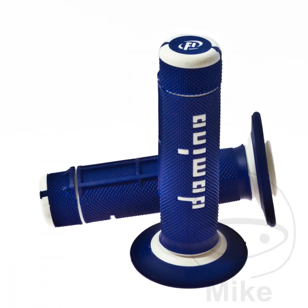 Caoutchouc de poignée Domino A020 bleu/blanc diamètre 22 mm longueur 118 mm
