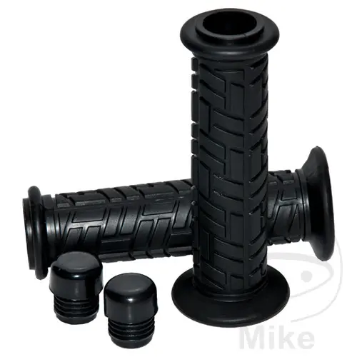 Revestimentos de punho borracha preto JMP diâmetro 22 mm comprimento 130 mm aberto