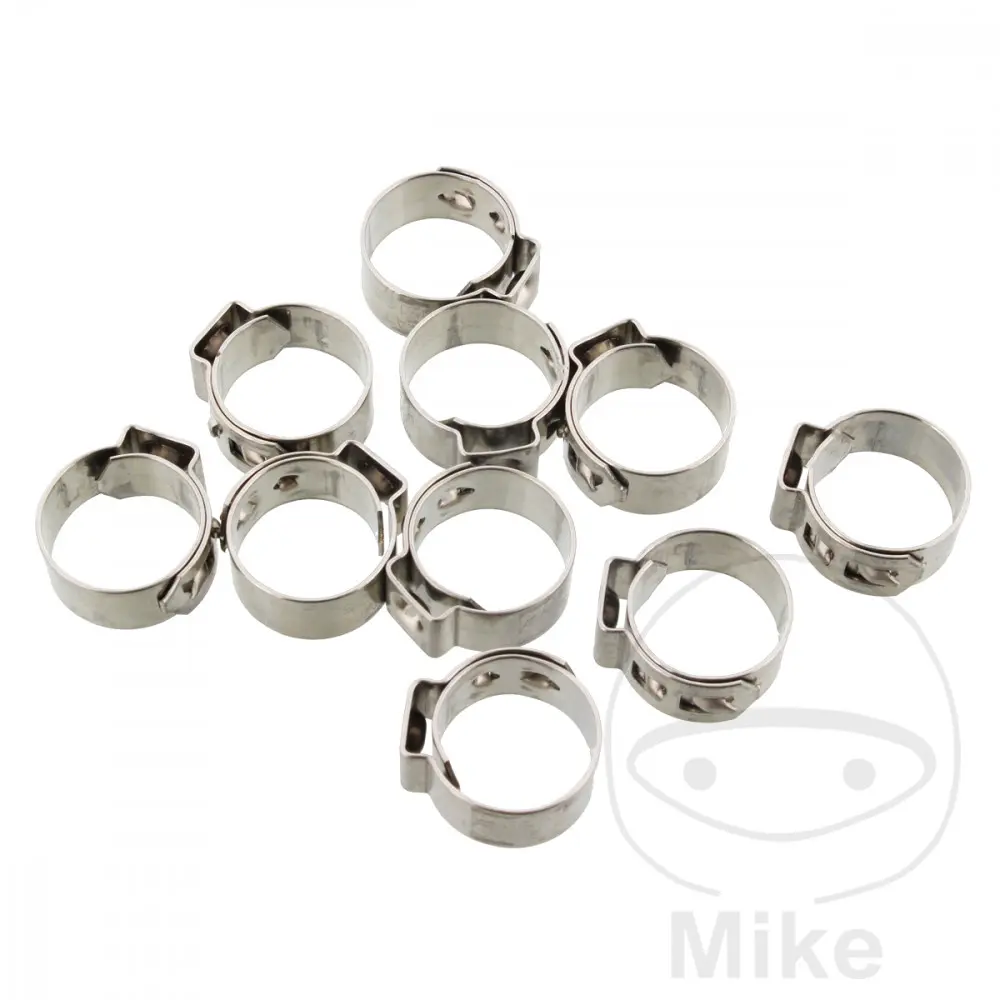 Schlauchschellen-Set JMP 12,6 mm Bandbreite 7 mm Edelstahl