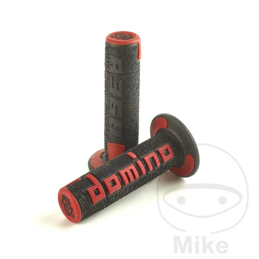 DOMINO Poignées tout-terrain noir/rouge