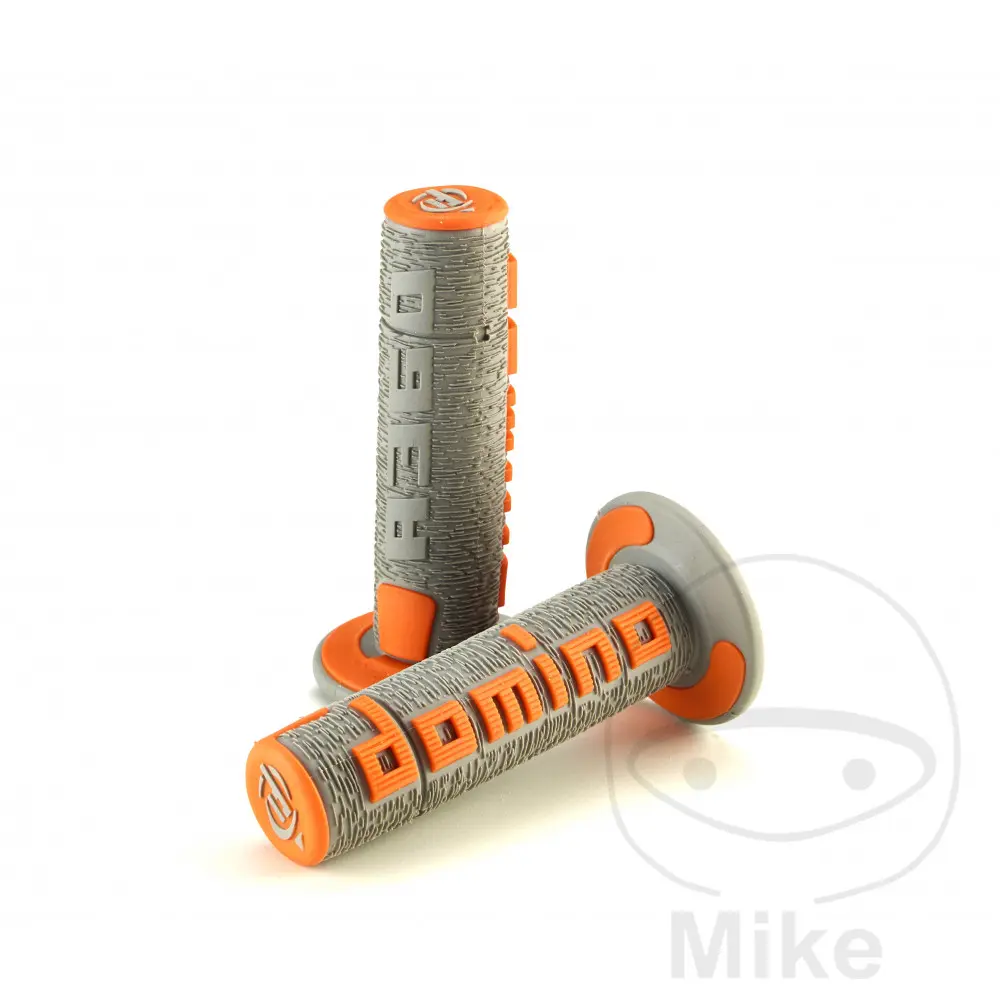 DOMINO Poignées Offroad gris/orange