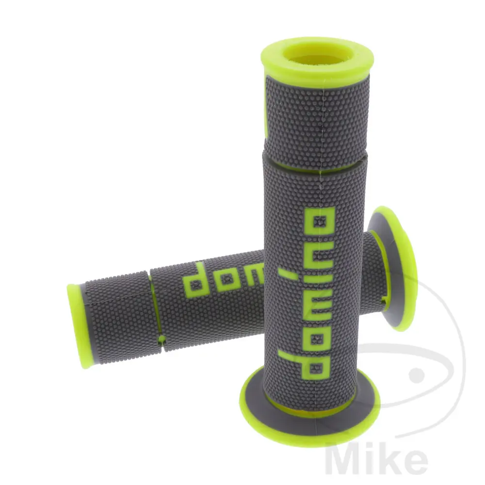 Revêtement de poignée Domino A450 gris-jaune fluo 120-125 mm (paire)