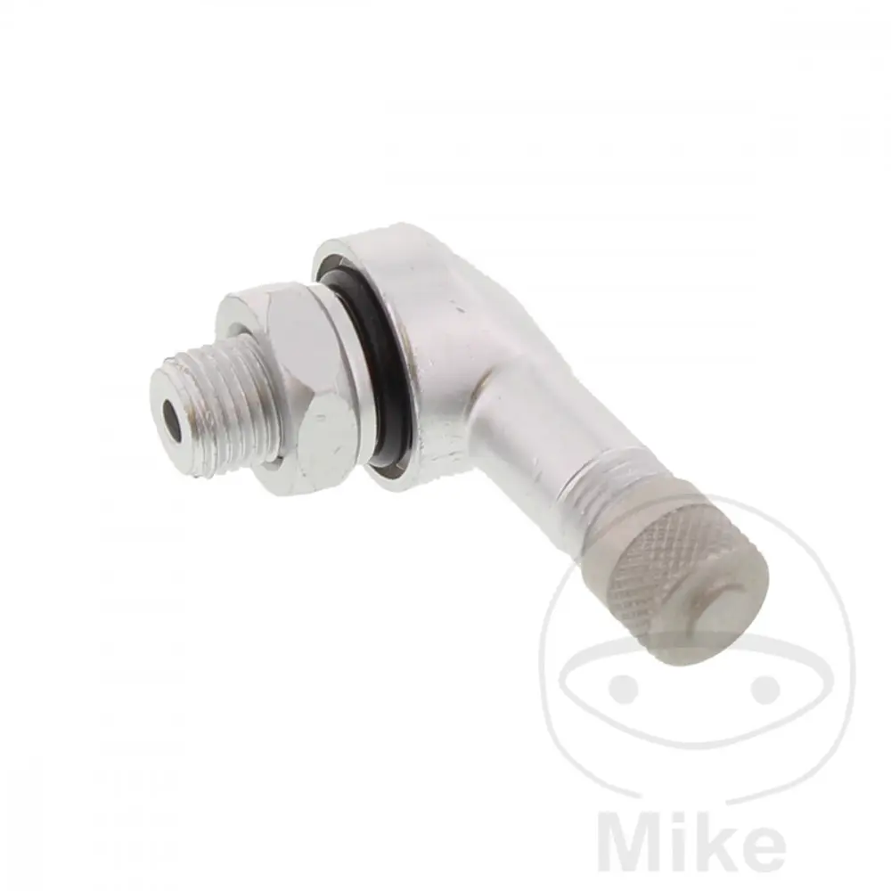 Gebogen aluminium ventiel Hofmann 8.3mm gepolijst zilver
