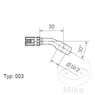 Vario Banjo Fitting TYP003 10 MM 30DEG SILVER