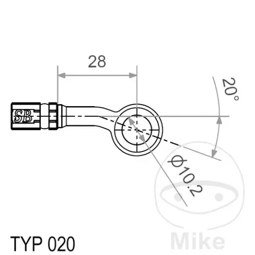Banjo-Varioverbinder TYP020 10 MM 20DEGS SCHWARZ