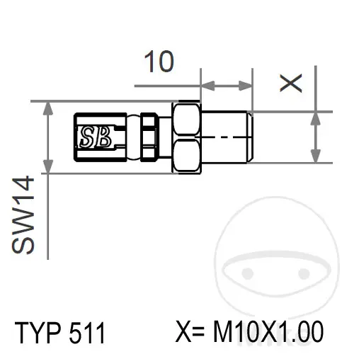 ریئر بریک پیڈز JMP TYP511 M10X1.00