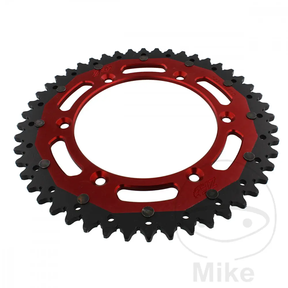 ZF Sprockets 듀얼 48T 스프로킷 PAS 520 레드 - 내경 136 - 구멍간 거리 156