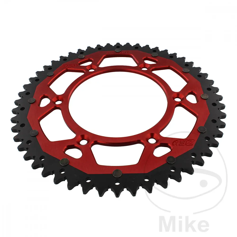 Зъбно колело Dual ZF Sprockets 52 зъба СТЪПКА 520 червено вътрешен диаметър 125 разстояние между центрове 153
