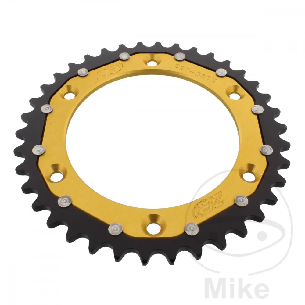 Dual Sprocket 38 Teeth PITCH 520 Gold ZF Inner Diameter 125 Bolt Circle 150