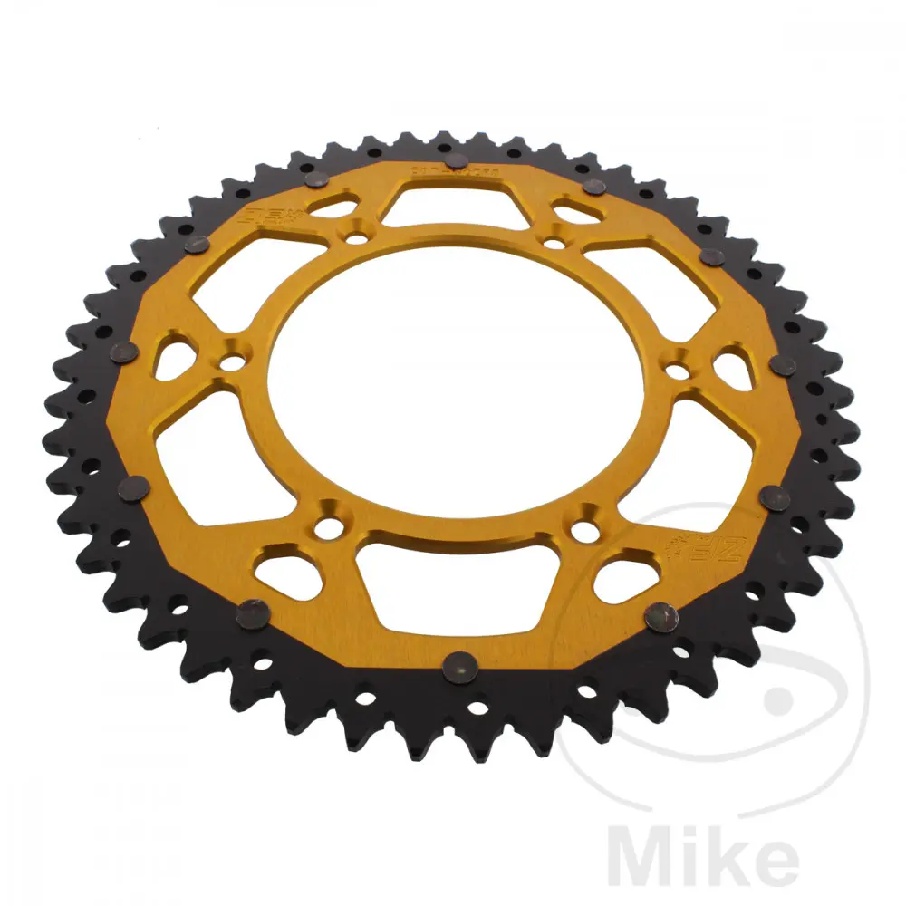 ZF Sprockets 듀얼 스프로킷 52톱 피치 520 골드 내경 125 볼트홀 간격 150
