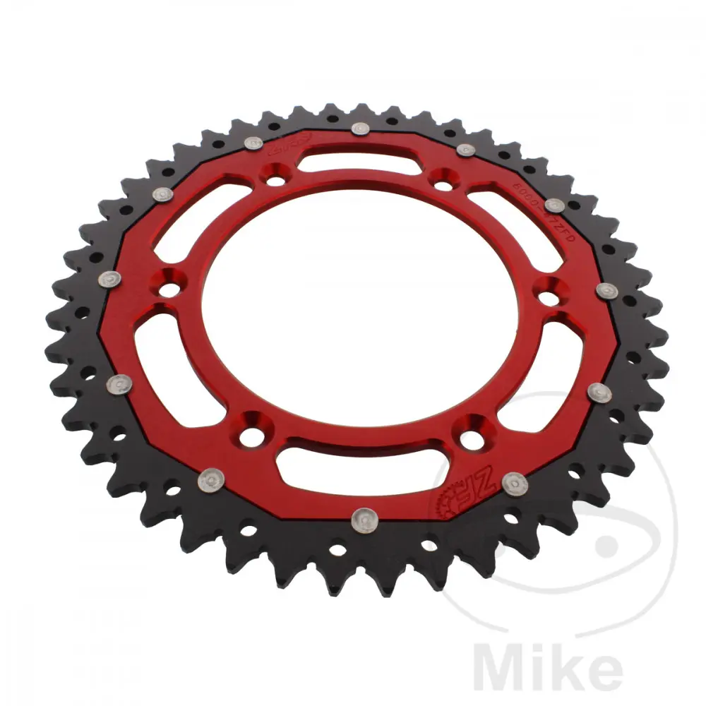 Pavarų ratas ZF Sprockets Dual 47 dantys ŽINGSNIS 520 raudonas - Vidinis skersmuo 125 - Ašių atstumas 152