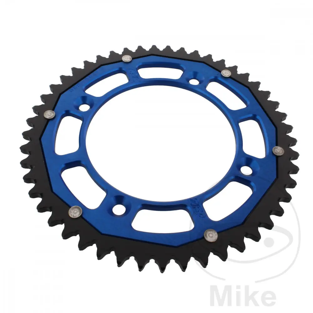 Řetězové kolo ZF Sprockets Dual 49 zubů ROZTEČ 428 modré - Vnitřní průměr 110 - Rozteč děr 132