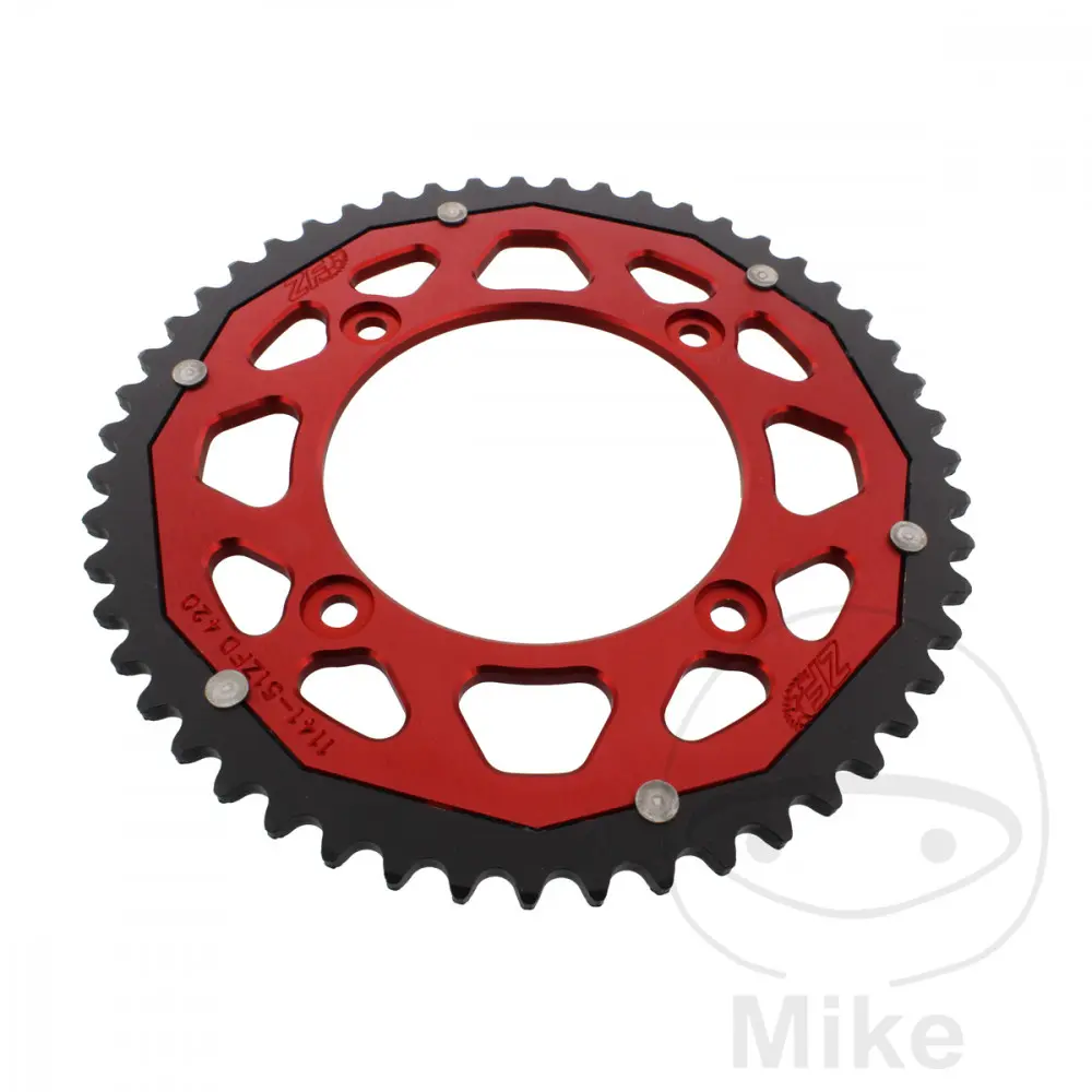 Corona ZF Sprockets Dual 51 dientes paso 420 rojo
