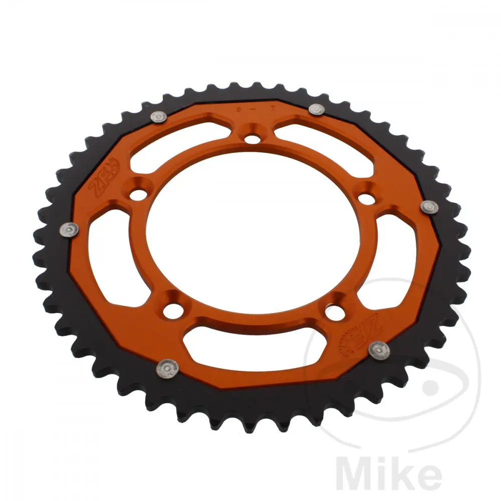 Πρωτογονός ZF Sprockets Dual 48 δόντια ΒΗΜΑ 420 πορτοκαλί εσωτερική διάμετρος 098 απόσταση αξόνων 115