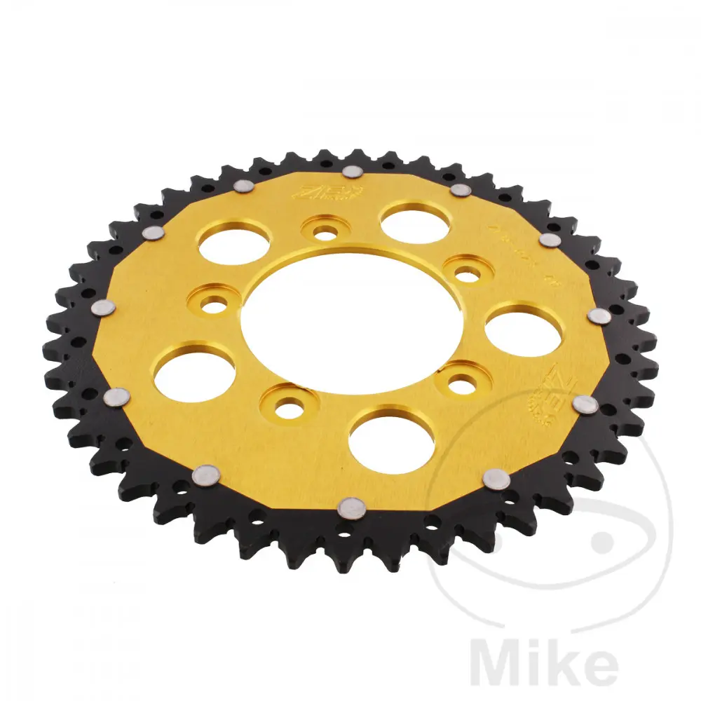 Kædehjul ZF Dual 46 tænder pitch 520 guld - Indvendig diameter 087 akselafstand 110