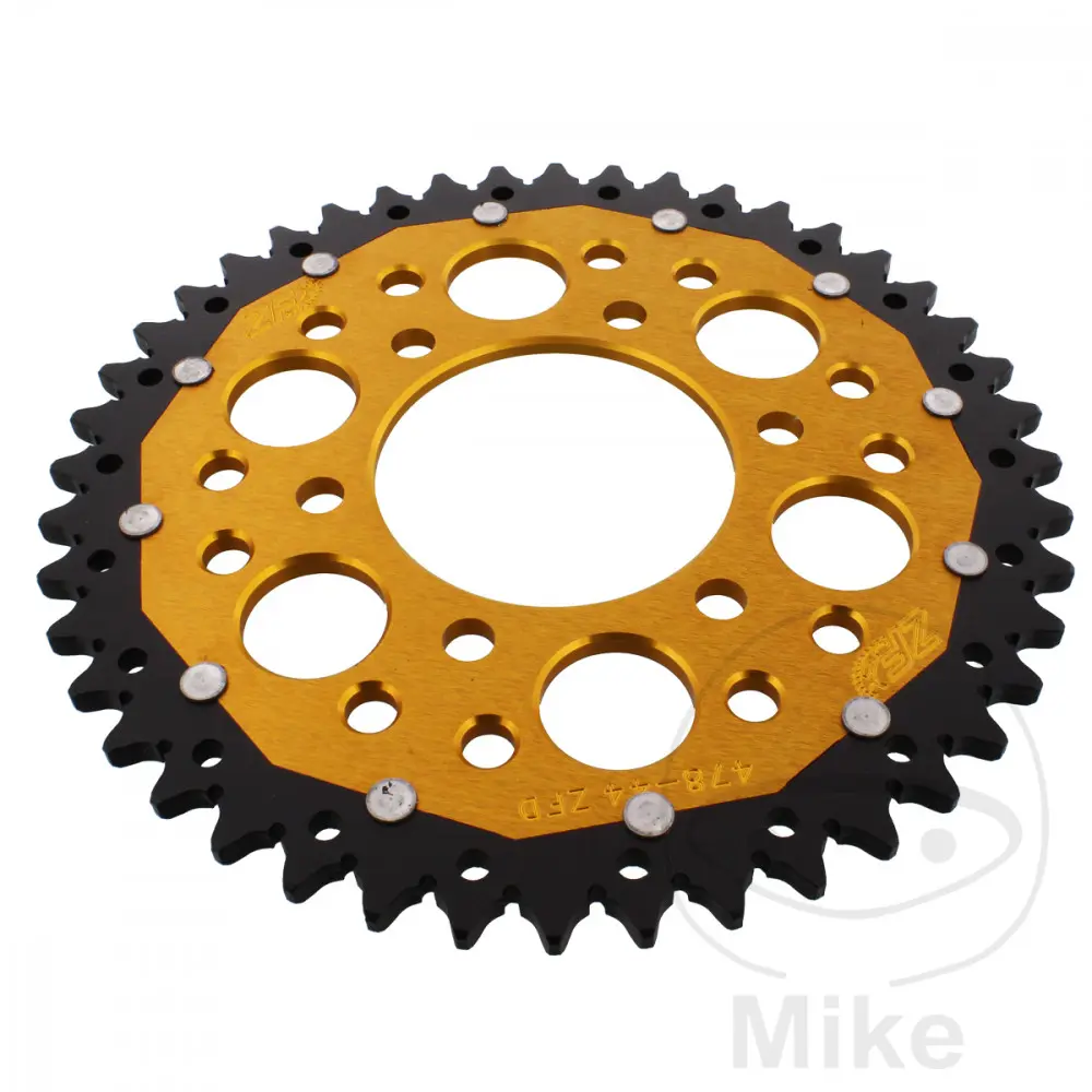 ZF Sprockets 바이-머티리얼 스프로킷 44T 피치 520 골드 내경 080