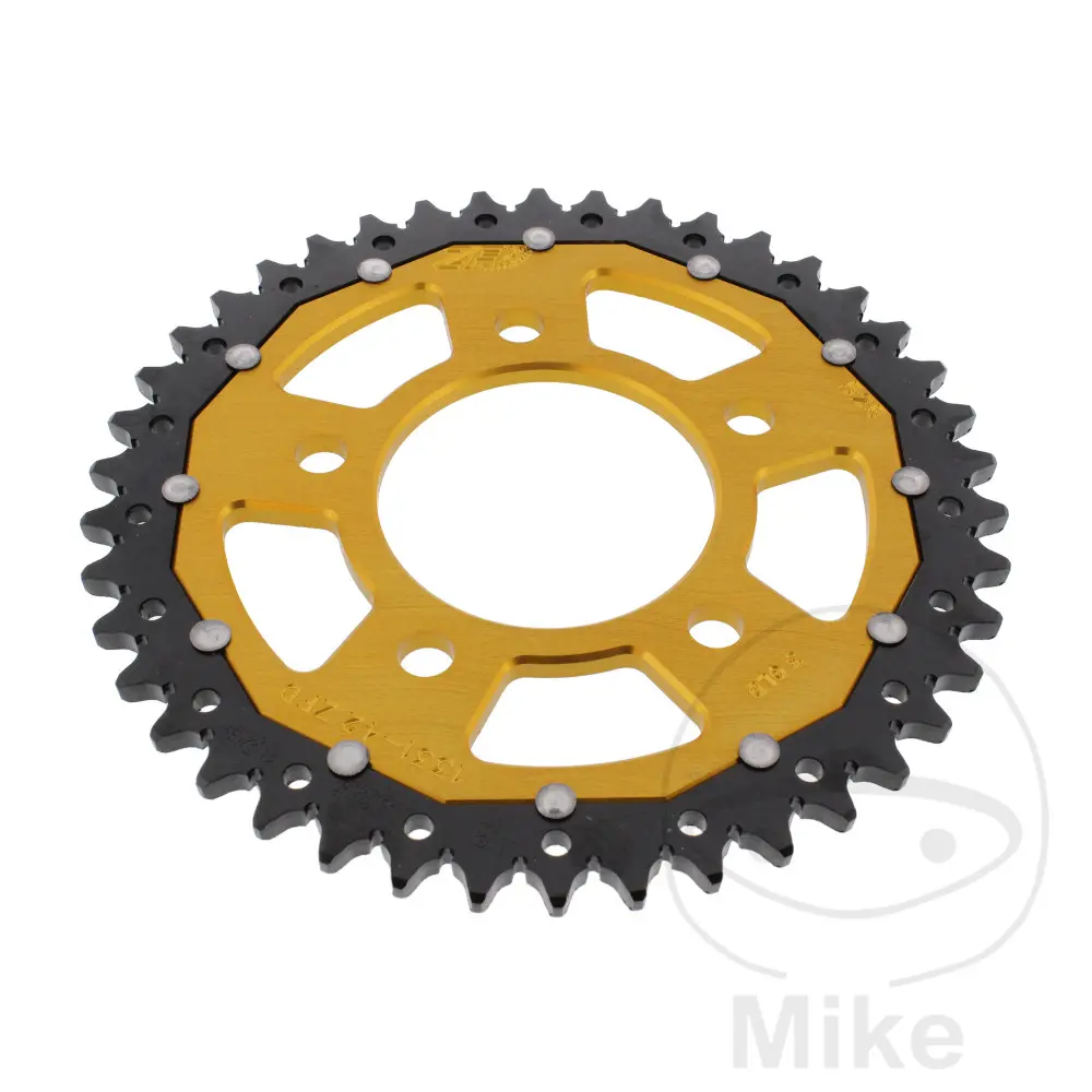 Bi-Material Sprocket 42 Teeth PITCH 525 Gold ZF Inner Diameter 080 Fixed Spacing