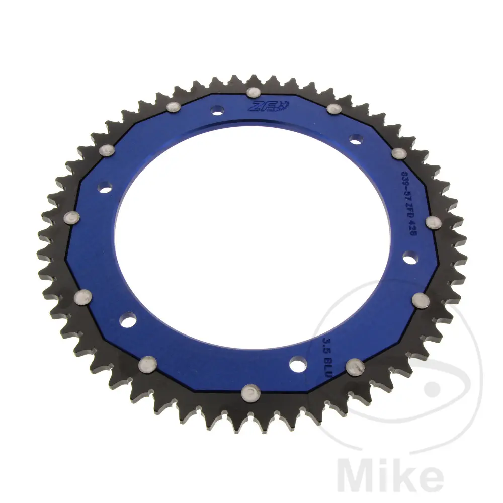 ZF Sprockets 바이메탈 스프로킷 57T 428피치 블루 내경 152 고정 간격