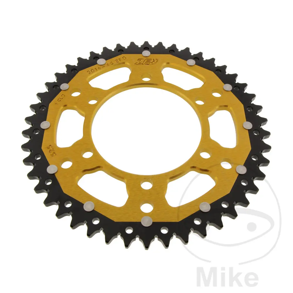 Bi-Material Sprocket 46 Teeth PITCH 525 Gold ZF Inner Diameter 106 Fixed Spacing