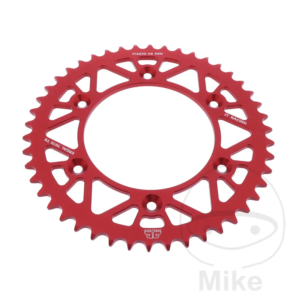 ترس خلفي ألومنيوم 46 سن الخطوة 520 أحمر JT Sprockets قطر داخلي 125 تباعد ثابت
