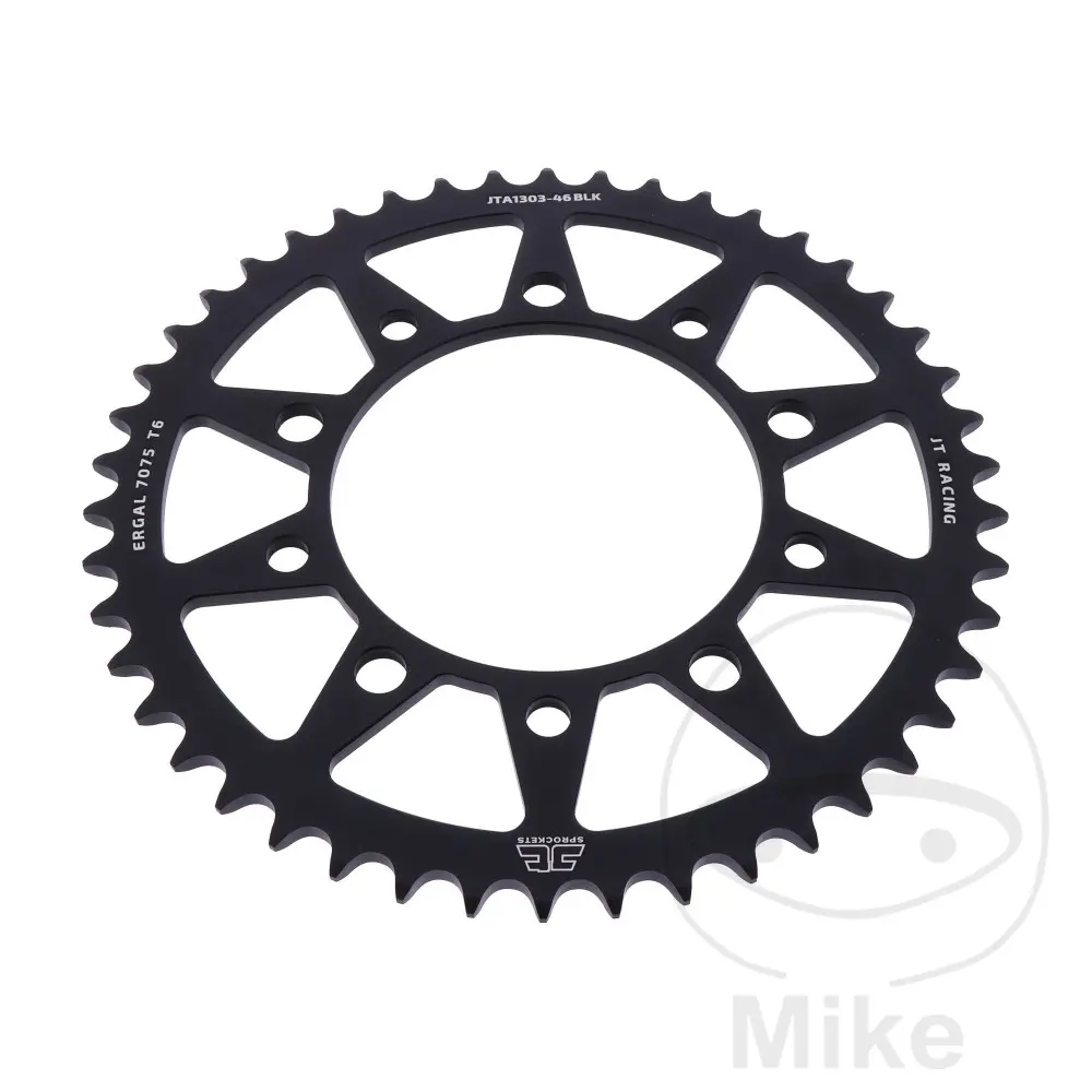 Aluminium-Kettenrad JT Sprockets 46 Zähne Teilung 520 schwarz Innendurchmesser 112 feste Teilung
